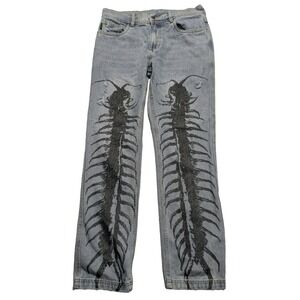 PLEASURES CRAWLER Centipede Denim Jeans - Men 30 (32X30)